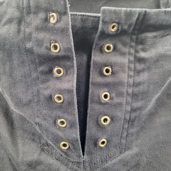 Vintage Ralph by Ralph Lauren Wild Frontier Black Lace-Up Studded Pants Size 6 - Picture 3 of 6